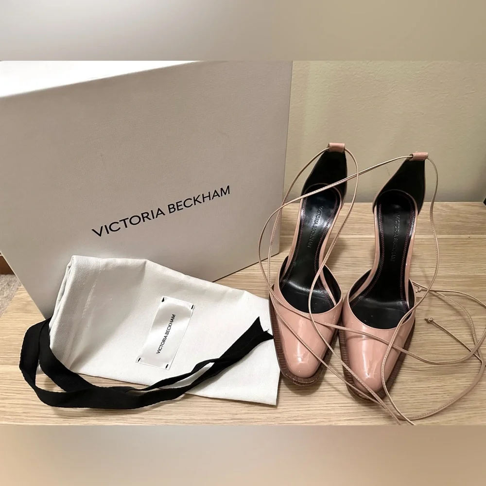 Victoria Beckham loafer wedge pump patent leather Size EU 38 / US 8 - Picture 3 of 15
